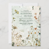 Wildblume Hochzeitstag Einladung (Vorderseite)