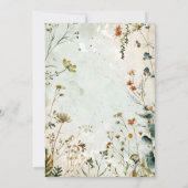 Wildblume Hochzeitstag Einladung (Rückseite)