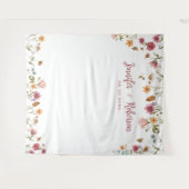 Wildblume-Hochzeitstorte Wandteppich (Vorderseite (Horizontal))