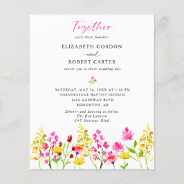 Wildblume Hochzeitswasser-Elegant