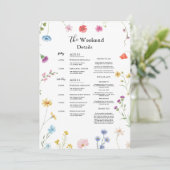 Wildblume Hochzeitswochenende - Fahrplan Feiertagskarte (Stehend Vorderseite)