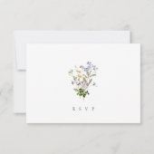 Wildblume-Hochzeitungs-RSVP-Karte RSVP Karte (Rückseite)