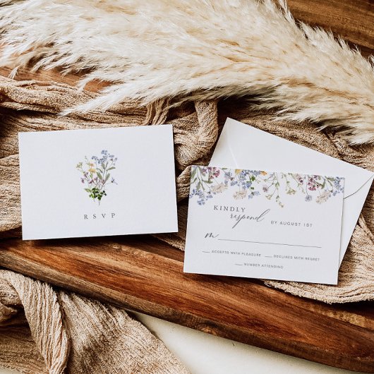 Wildblume-Hochzeitungs-RSVP-Karte RSVP Karte