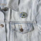 Wildblume Hogsweed Blume Button / Abzeichen (Beispiel)