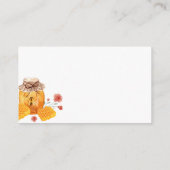 Wildblume Honey Bee Diaper Raffle Baby Dusche Begleitkarte (Rückseite)