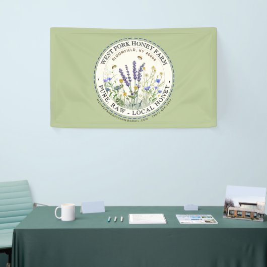 Wildblume Honey Green Banner (Messeveranstaltung)