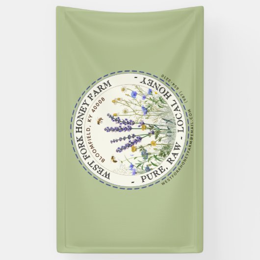 Wildblume Honey Green Banner (Vertikal)