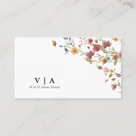 Wildblume Honeymoon Wish Enclosure Card Begleitkarte (Rückseite)