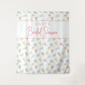 Wildblume Hübsches Brautparty Tapestry Wandteppich (Vorderseite)