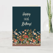 Wildblume Hübsches, individuelles Alter Geburtstag Karte (Vorderseite)