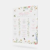 Wildblume Hummel | 1. Geburtstag - Meilenstein Acrylschild (Winkel)