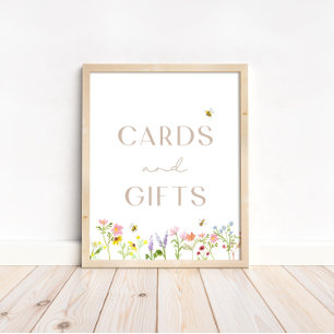 Wildblume Hummelblütenkarte und Geschenkssigne Poster