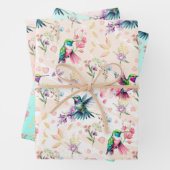 Wildblume & Hummingbird Umpackpapier Geschenkpapier Set (Beispiel)