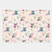 Wildblume & Hummingbird Umpackpapier Geschenkpapier Set (Vorderseite)