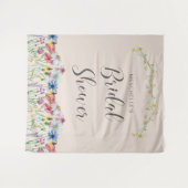 Wildblume Hütte Garten Brautparty Wandteppich (Vorderseite (Horizontal))