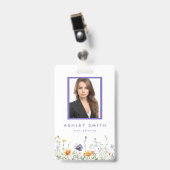 Wildblume-ID-Abzeichen Ausweis (Front with Clip)