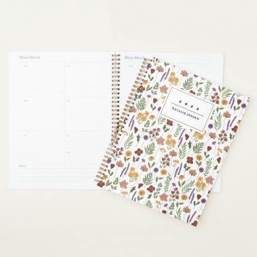 Wildblume Illustrierter Personalisierter Planer (Anzeige)