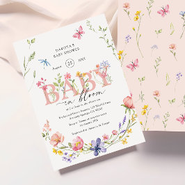 Wildblume im Aquarell Baby in Bloom Baby Dusche Einladung