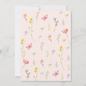 Wildblume im Aquarell Baby in Bloom Baby Dusche Einladung (Rückseite)
