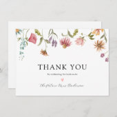 Wildblume im Bloom Brautparty Vielen Dank Dankeskarte (Vorne/Hinten)