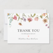 Wildblume im Bloom Brautparty Vielen Dank Dankeskarte (Vorderseite)