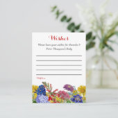 Wildblume im Blümchen-Babyduschkarte Postkarte (Stehend Vorderseite)