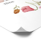 Wildblume im Blütenjahr Erstes Jahr Geburtstag Fot Poster (Ecke)