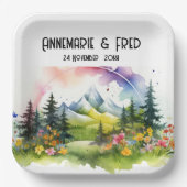 Wildblume im Freien Pappteller (Vorderseite)