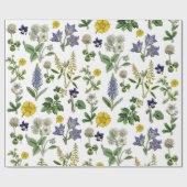 Wildblume im Frühjahr Gelb und Lila Geschenkpapier (Flach)