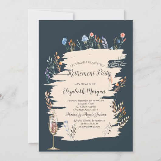 Wildblume im Frühjahr, Glass-Rente Einladung (Vorderseite)