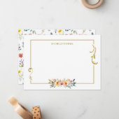 Wildblume im Frühjahr Mitteilungskarte (Vorderseite/Rückseite Beispiel)