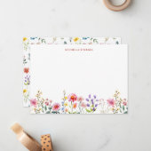 Wildblume im Frühjahr Mitteilungskarte (Vorderseite/Rückseite Beispiel)