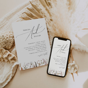 Wildblume im Herbst Einladung zur Hochzeit