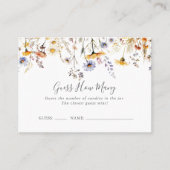 Wildblume im Herbst schätzt die Anzahl der Spielka Visitenkarte (Vorderseite)