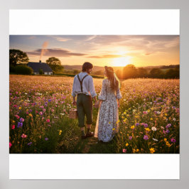 Wildblume im Kernbereich Poster