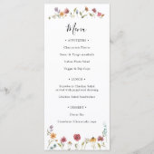 Wildblume im Menü "Bloom" Menükarte (Vorderseite)