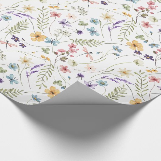 Wildblume im Sommer Wiesengarten Blume Geschenkpapier (Ecke)