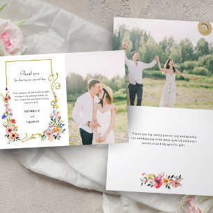 Wildblume im Wasser Frühjahr Sommerhochzeit Dankeskarte