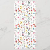 Wildblume im Wasser Frühjahr Sommerhochzeit Menükarte (Rückseite)