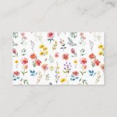 Wildblume im Wasser Frühjahr Sommerhochzeit Platzkarte (Rückseite)