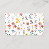 Wildblume im Wasser Frühjahr Sommerhochzeit Platzkarte (Rückseite)