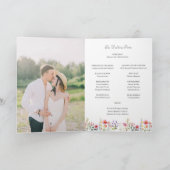 Wildblume im Wasser Frühjahr Sommerhochzeit Programm (Innenseite)