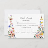Wildblume im Wasser Frühjahr Sommerhochzeit RSVP Karte (Vorderseite)