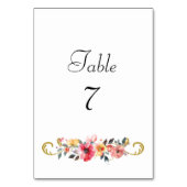 Wildblume im Wasser Frühjahr Sommerhochzeit Tischnummer (Vorderseite)