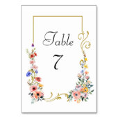 Wildblume im Wasser Frühjahr Sommerhochzeit Tischnummer (Vorderseite)