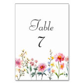 Wildblume im Wasser Frühjahr Sommerhochzeit Tischnummer (Rückseite)