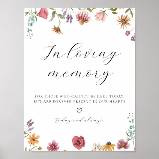 Wildblume im Zeichen des liebenden Gedächtnisses Poster (Vorne)