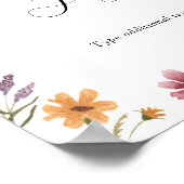Wildblume im Zeichen für benutzerdefinierten Text Poster (Ecke)