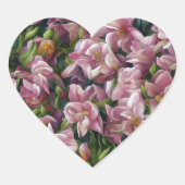 Wildblume Impressionen Herz-Aufkleber (Vorderseite)