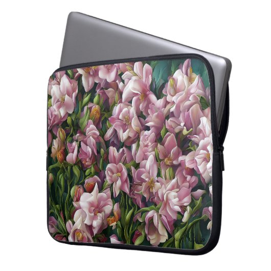 Wildblume Impressionen Laptopschutzhülle (Vorderseite Links)